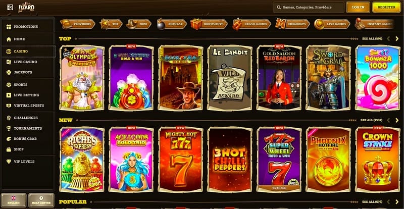 Aktionen für Bestandsspieler bei Lizaro Casino