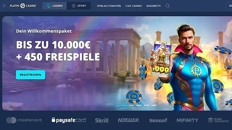 PlatinCasino Zahlungsmethoden