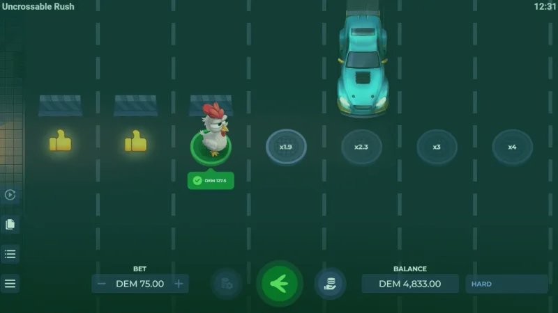 Uncrossable Rush Schwierigkeitsgrade Easy bis Hardcore im Vergleich